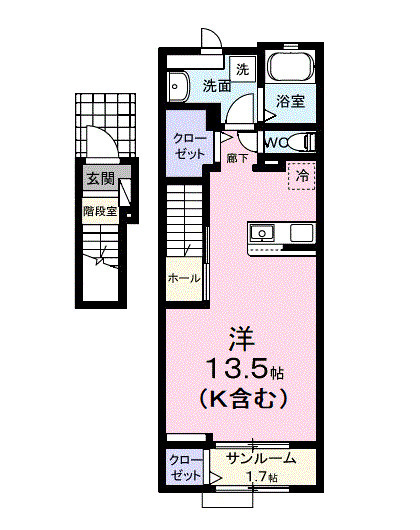 マルタン　シュド・02030号室の間取り