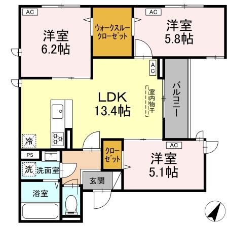 （仮称）杉並区荻窪1丁目・302号室の間取り