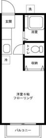 パールハイム・206号室の間取り
