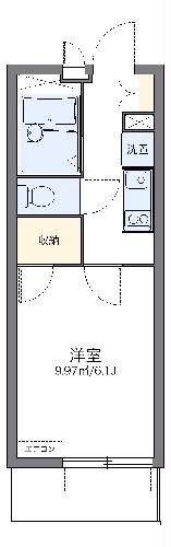 レオパレスアクシオン大曽根の間取り