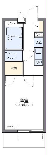 レオパレスアクシオン大曽根の間取り