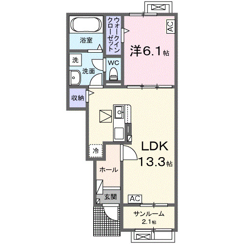 ヌーヴォー エ ベル Ⅱの間取り