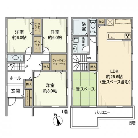 柱5丁目戸建の間取り