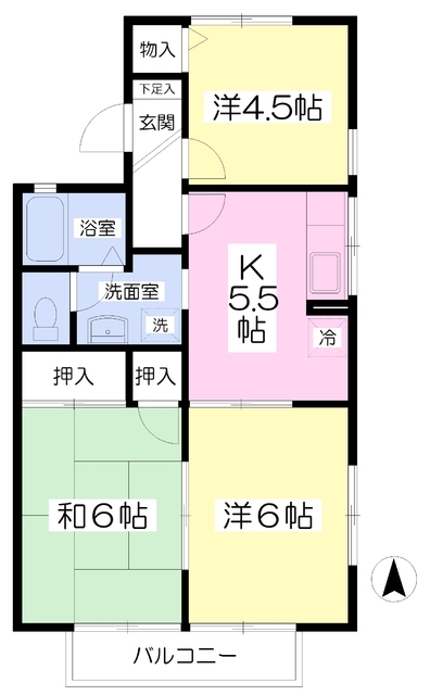 フローラDの間取り