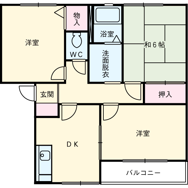 アムール・ラフィーネA・Bの間取り