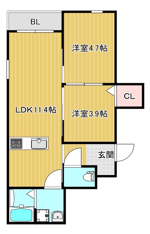 CHRONO桜並木(クロノ桜並木)の間取り