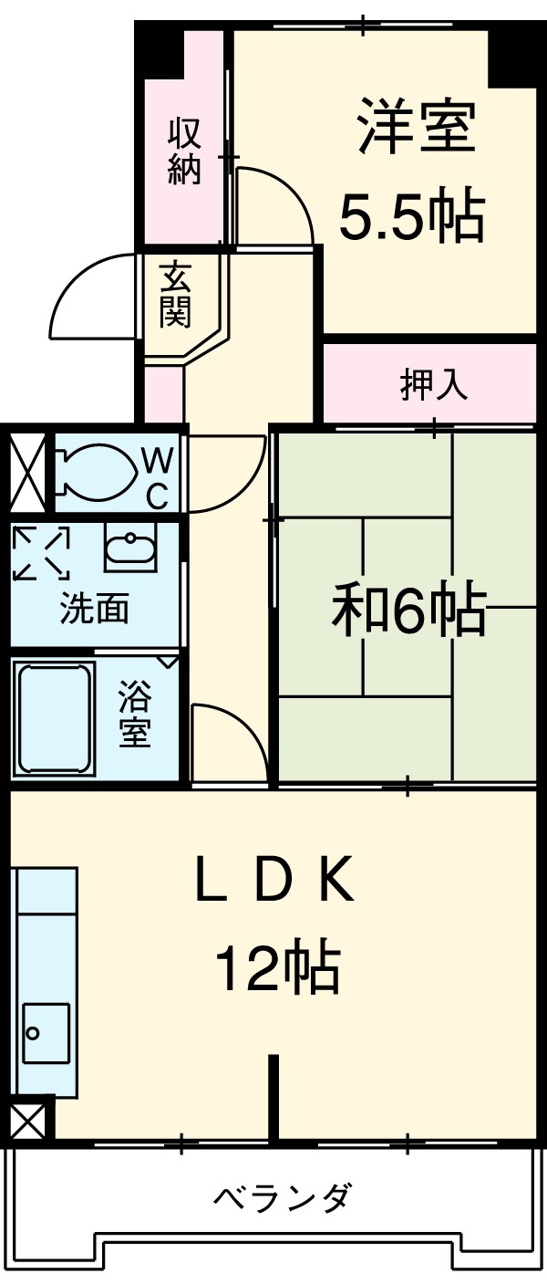 シャトー汐路の間取り