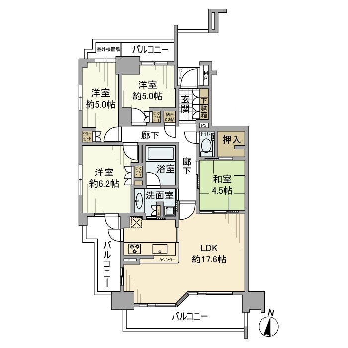 プラウド一社の間取り