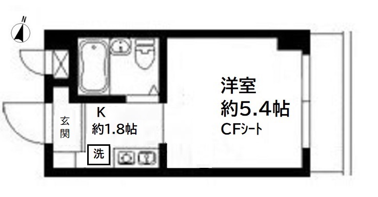 カレッジハイツ稲毛・403号室の間取り