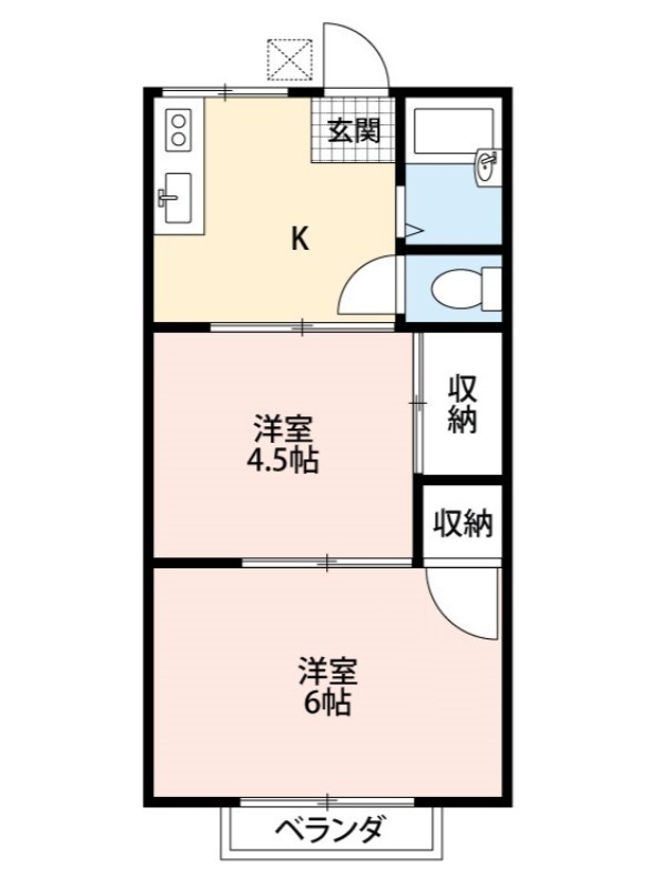 スカイハイツ(鶴川)の間取り