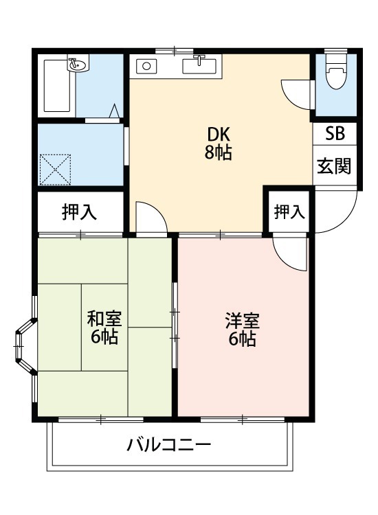サンヴィレッジE棟の間取り