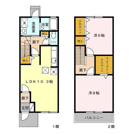 クラージュ B棟の間取り