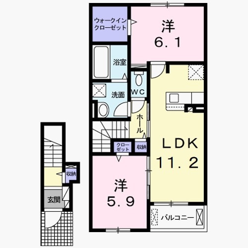 ルーセント・ヴィラ Aの間取り
