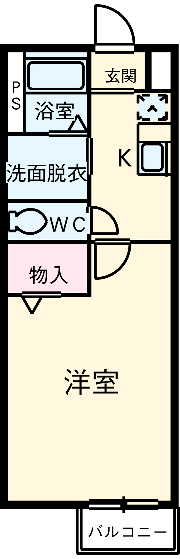 ハイツはたのの間取り