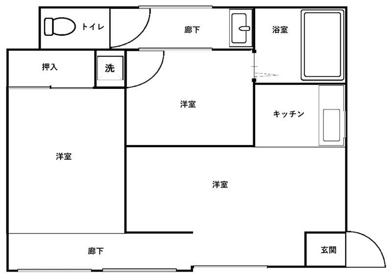 佐野町アパートの間取り