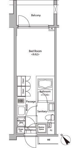 南大塚の完工年月(2006年1月)築の賃貸マンションの間取り