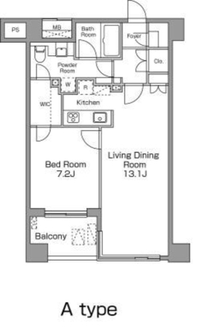恵比寿南の完工年月(2007年3月)築の賃貸マンションの間取り