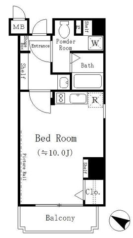 レジディア目黒の間取り