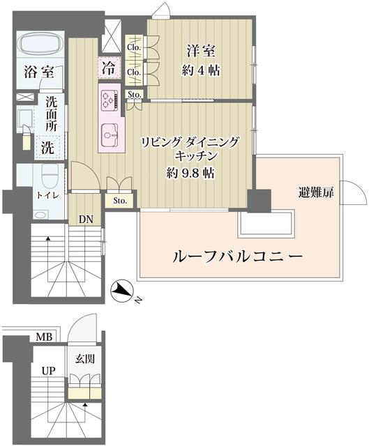 ＩＢＩＳ市ヶ谷・601号室の間取り