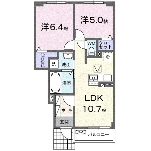 ロータス三室　Ｃ・01030号室の間取り