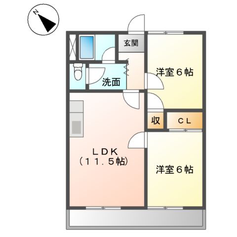 パールロイヤル江島の間取り