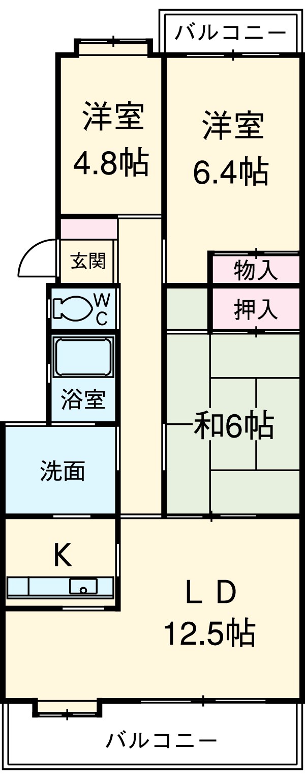 パークノヴァ上社北の間取り