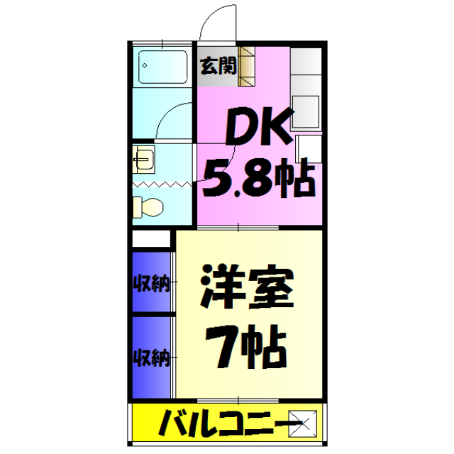 作草部コーポの間取り