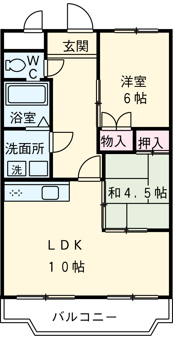 サンライズ入場の間取り