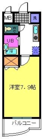 407号室の間取り