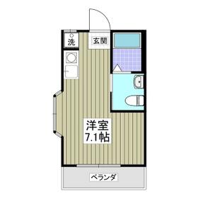 コーポ北欧・201号室の間取り