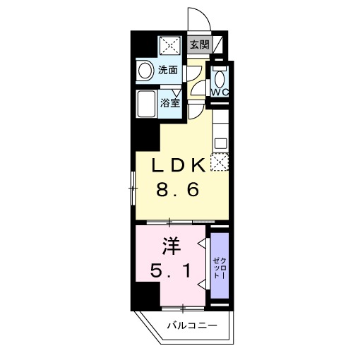 メゾン西浅草・05020号室の間取り