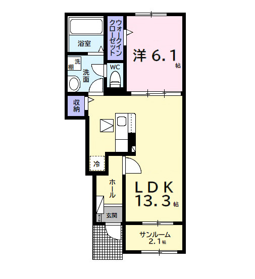 ベルメランジェBの間取り