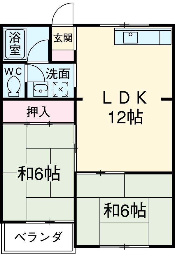 マンション浅名の間取り