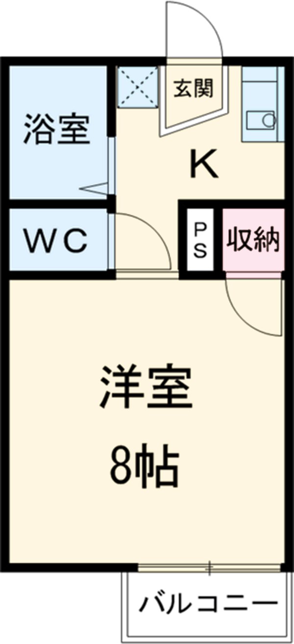 的場一番館・202号室の間取り