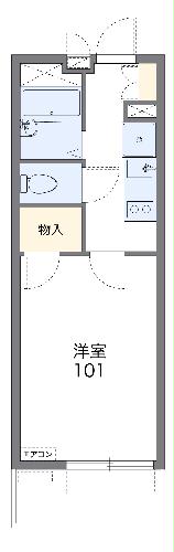 レオパレストレディアの間取り