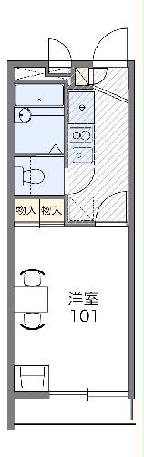 レオパレスニュー千葉ハイツ Bの間取り