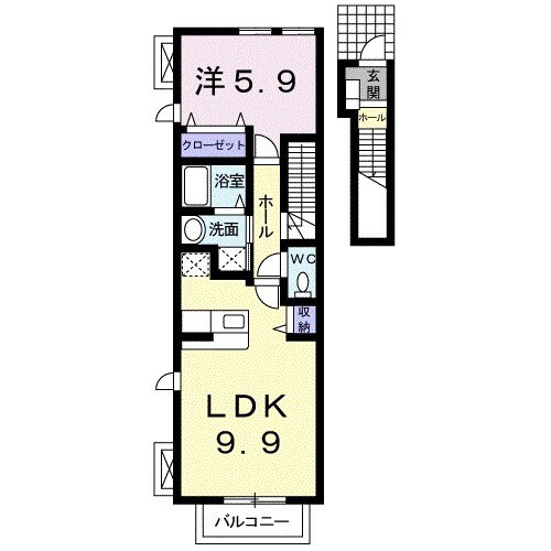 ニューヤマジⅡの間取り