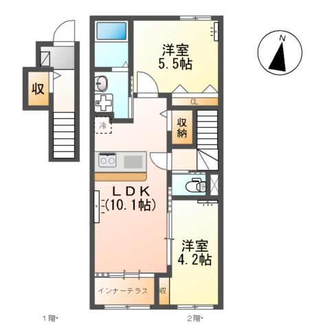 エトワール タケの間取り