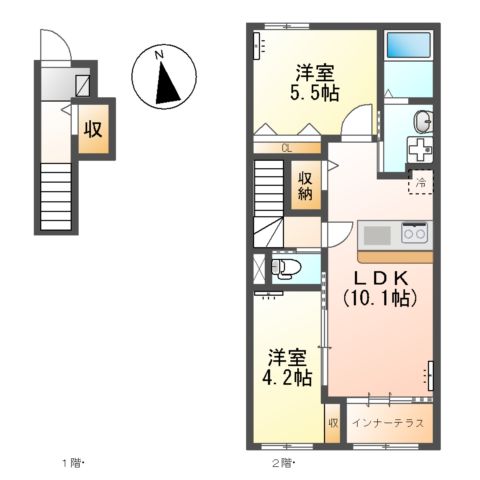 エトワール タケの間取り