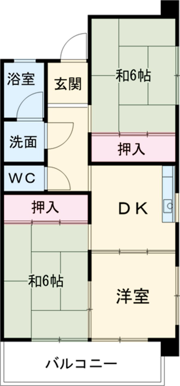 コーポ香流橋の間取り