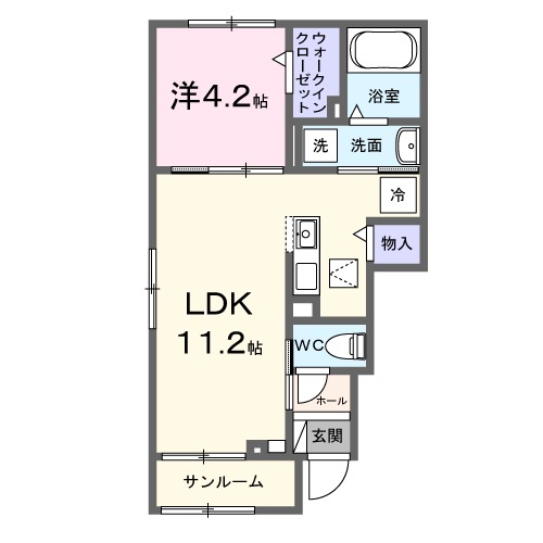 シンフォニー・01010号室の間取り