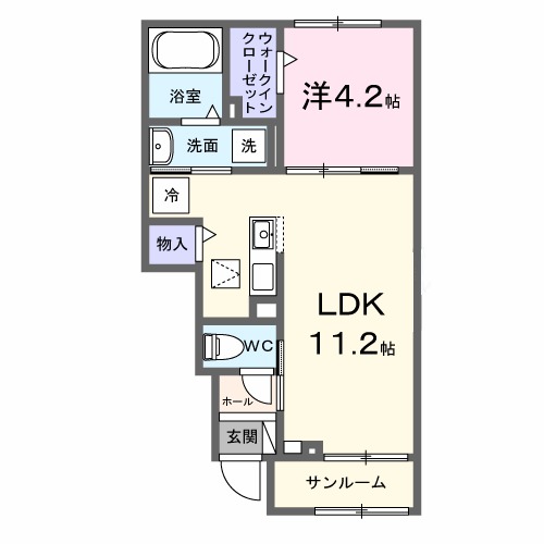 シンフォニー・01030号室の間取り