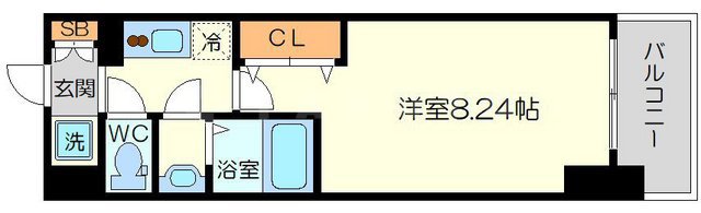 Luxe新大阪SOUTHの間取り