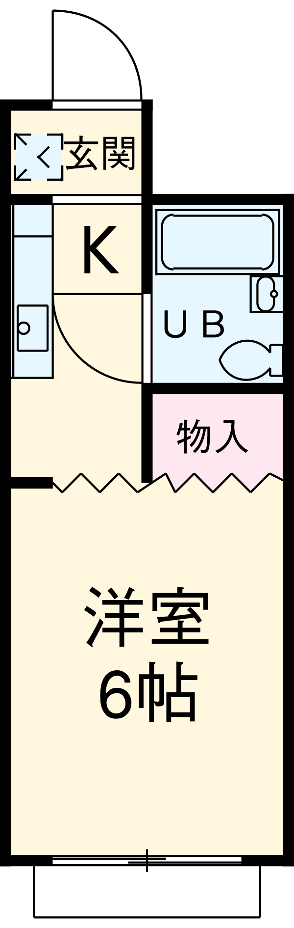 カレッジ・ビラ風見鶏の間取り