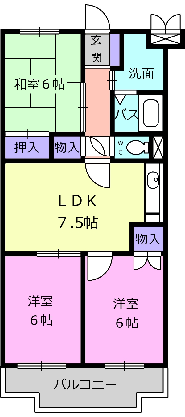 ハイツシャルマン2の間取り
