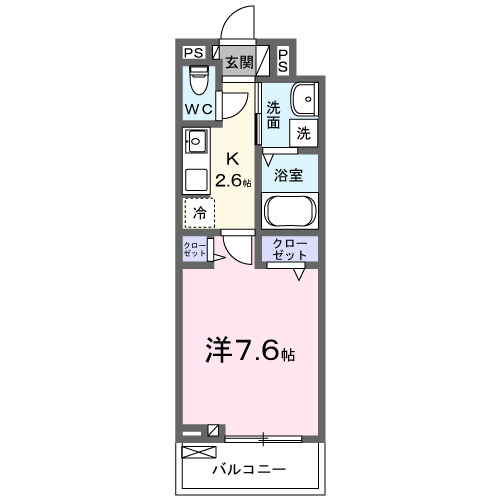 ジュネスⅢ・02020号室の間取り