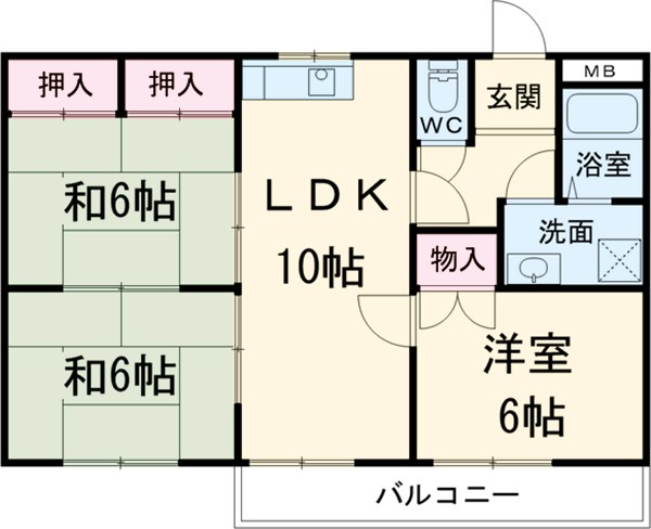 天水ハイツの間取り