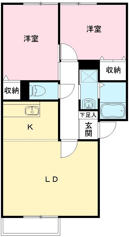 クオリア　Ａ・201号室の間取り