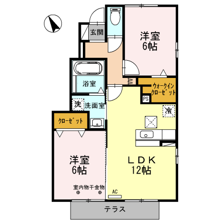 スルモン エトワル A棟の間取り