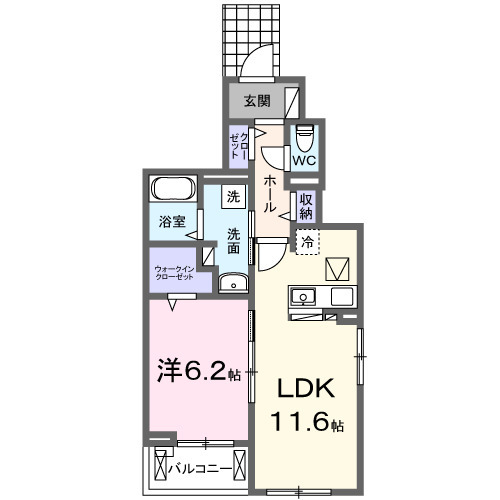 メゾン ヴォロンテ Ⅰの間取り